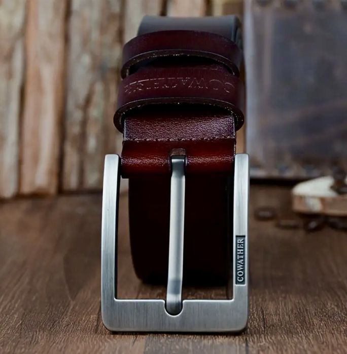 Мъжки, Спортни кожени колани /Черна и кафява луксозна естествена кожа!