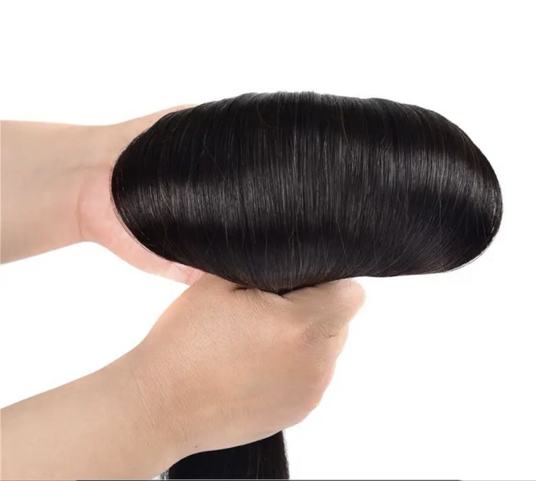 100% Естествена права коса 45см - 70 грама , 7 реда Клипс - Remy