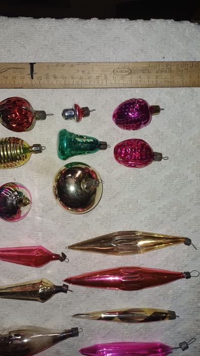 Елочные ёлочные игрушки СССР из стекла стекляная подвесная