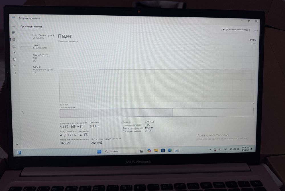 ASUS Vivobook X1504ZA в отлично състояние