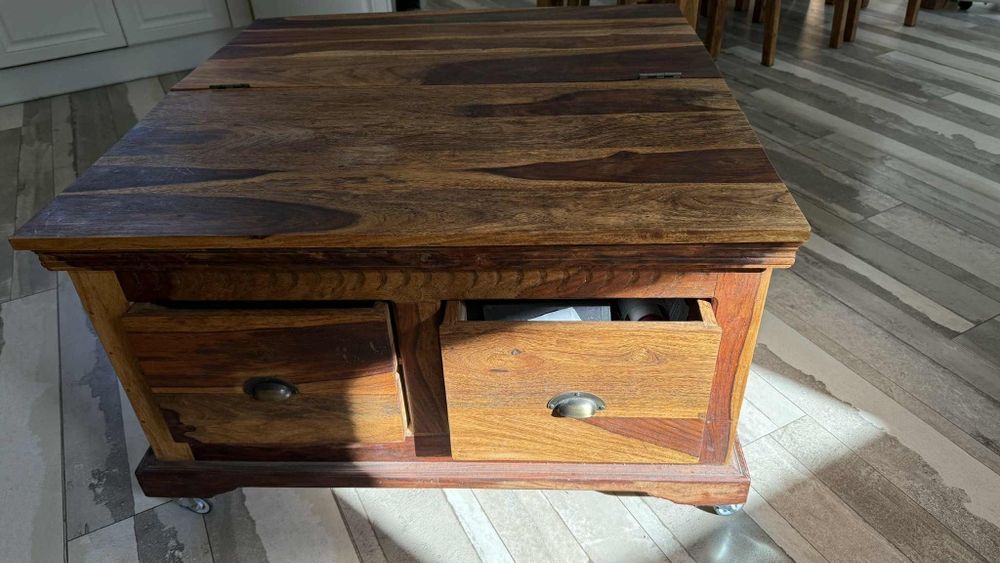 Холна маса Масив Шишамово дърво тип ракла