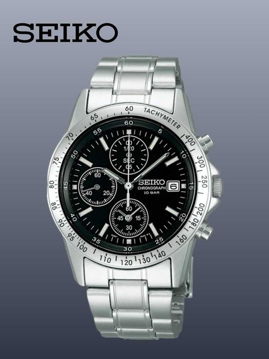 Seiko Selection SBTQ041, мужские, водонепроницаемость WR100, хронограф