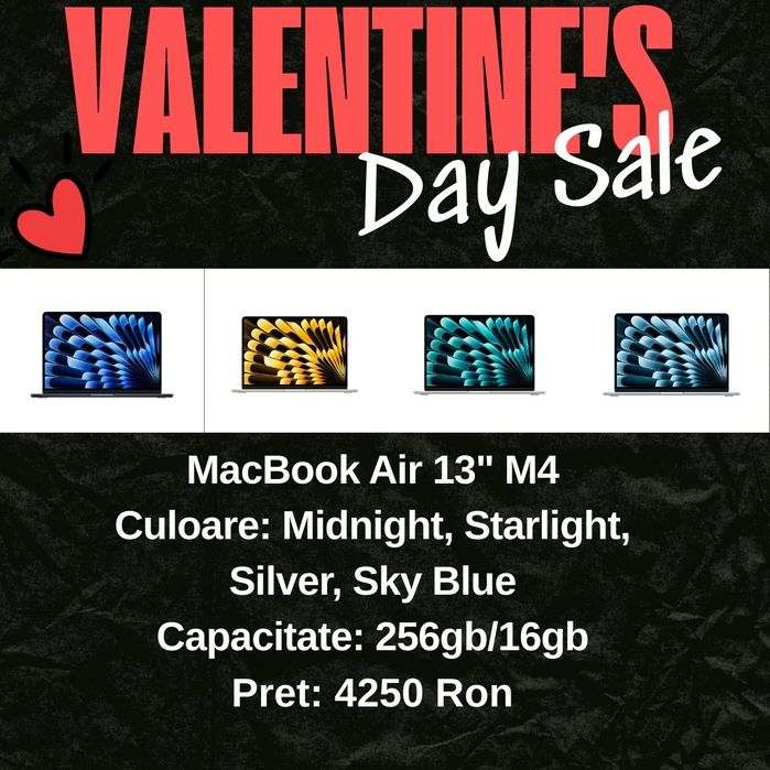 Oferta MacBook Air 13 M4 256gb/16gb Sky Blue/Midnight/Starlight/Silver