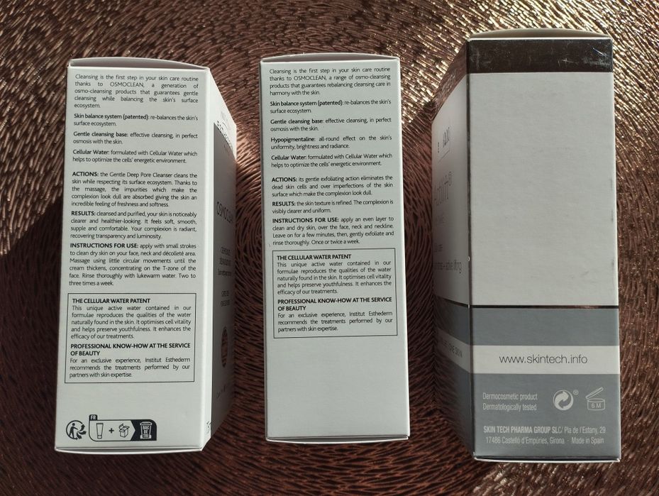 Osmoclean крем; Osmoclean маска; Actilift крем