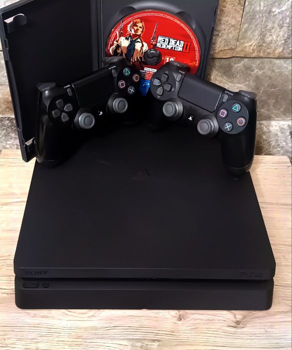 PS4/Playstation 4 Slim 1TB HDD cu +20 jocuri + 2 Controllere Wirelless