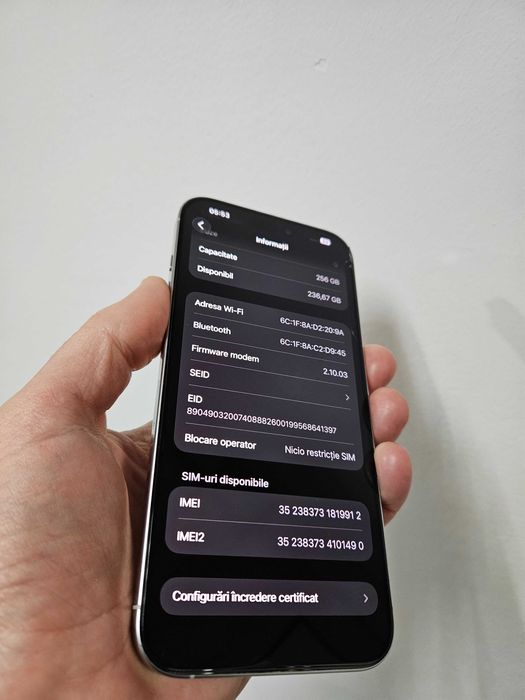 iPhone 16 Pro Max 256 gb neverlock 93% bateria Garantie.