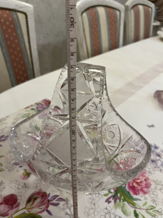 Корзина хрустальная