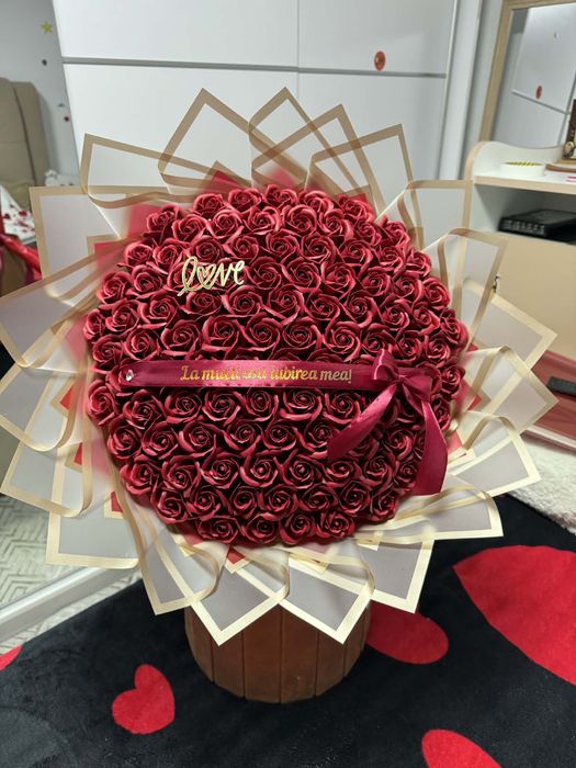 Buchet trandafiri din sapun