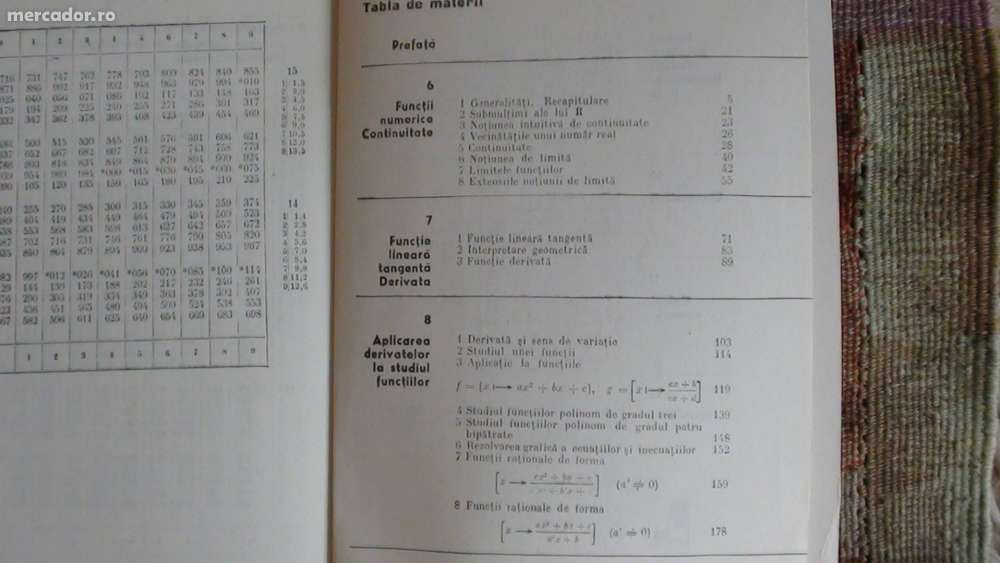 Algebra(vol.2)Functii numerice ;Aplicatii diverse.