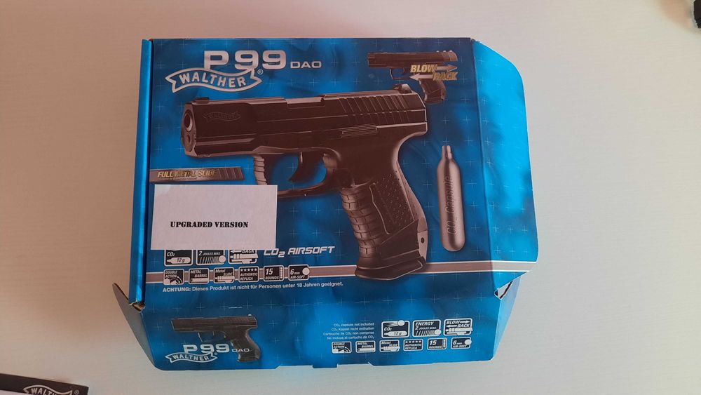 Pistol Airsoft Walther P99 DAO 3 joules UPGRADE