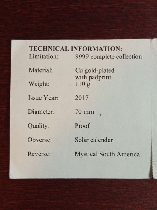 Позлатен плакет"Мистична Америка"