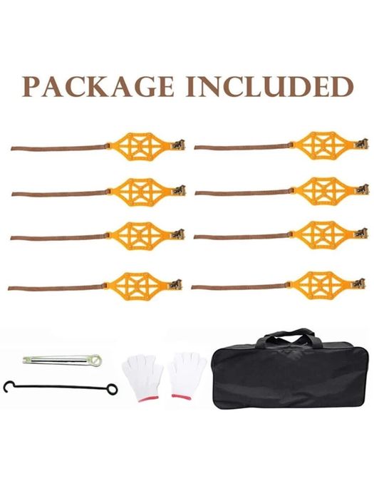 Вериги за сняг,лед,кал и пясък / за алуминеви джанти 8броя до 19цола