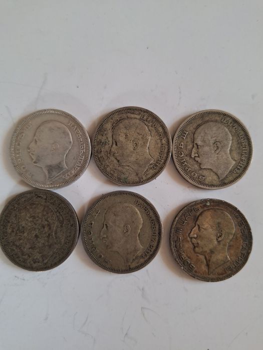 Сребърни монети 50лева- 6 броя