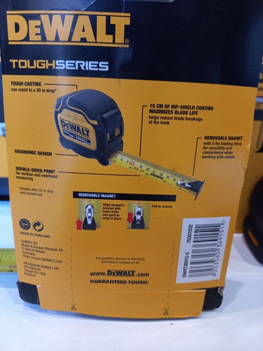 Dewalt Противоударна Магнитна Ролетка 5м  DWHT36917