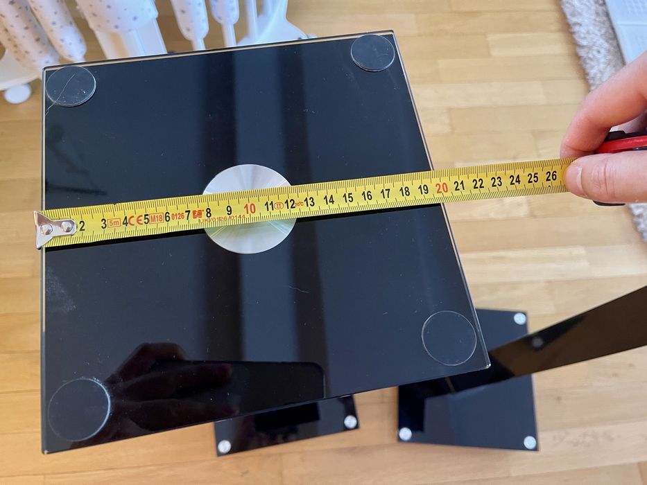 Standuri boxe Hi-Fi 73 cm – pereche, sticlă și metal, cablu ascuns