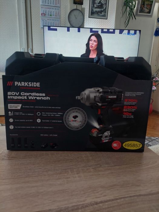 Ударен гайковерт Parkside Performance PASSP 20-Li C4 ПЪЛЕН КОМПЛЕКТ - 5г ГАРАНЦИЯ