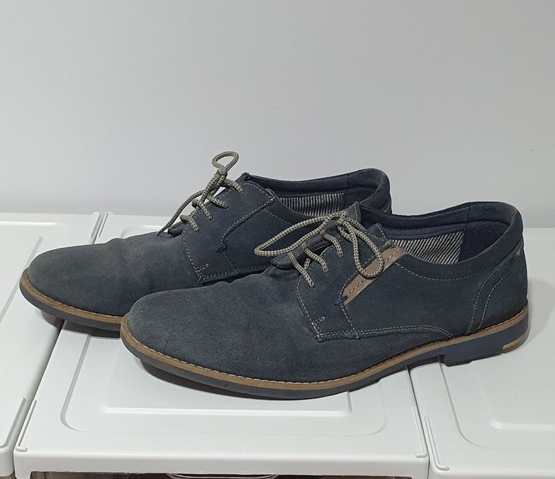 Pantofi barbatesti marinea 42 piele intoarsa