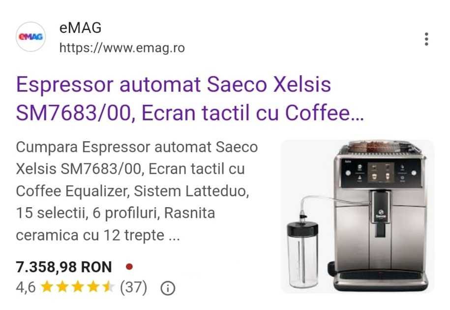 Aparat / Espressor cafea Saeco Xelsis SM 7683/00