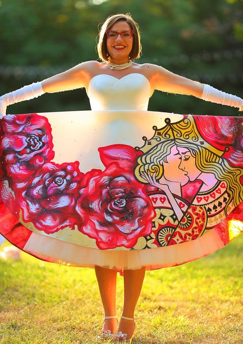 Rochie de mireasă pictată manual