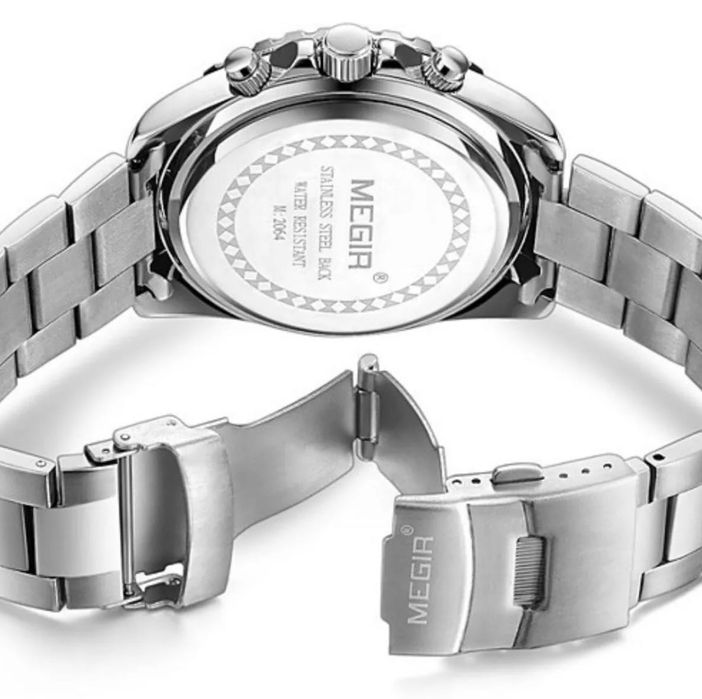 Мъжки Луксозен Аналогов Кварцов Водоустойчив Часовник Megir