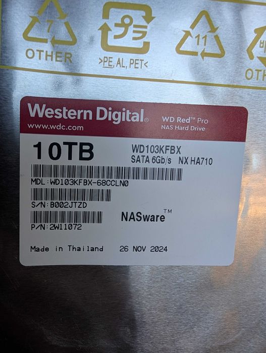 Hard Disk WD RED PRO 10TB sigilat WD103KFBX
