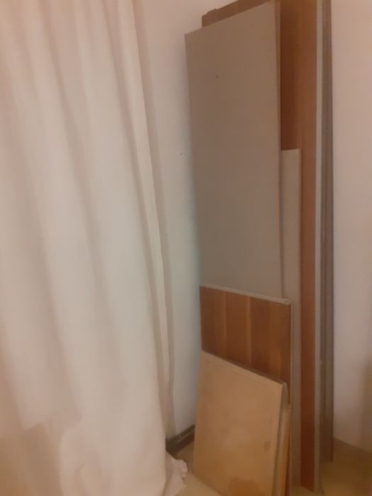 Vand dulap alb - maro