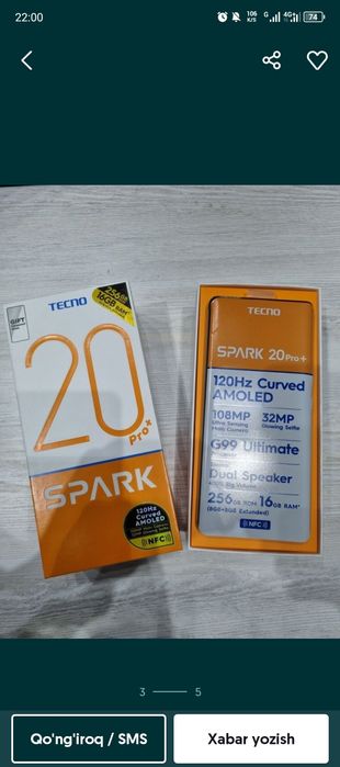 5kun boʻldi ochilganiga Tecno Spark 20pro+