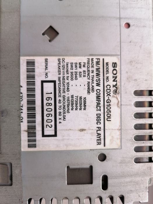 Автомагнитола SONY