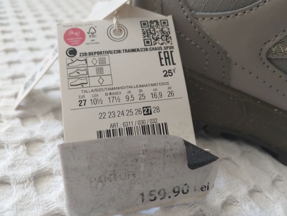 Papuci copii toamna - iarna Clarks, Zara NOI