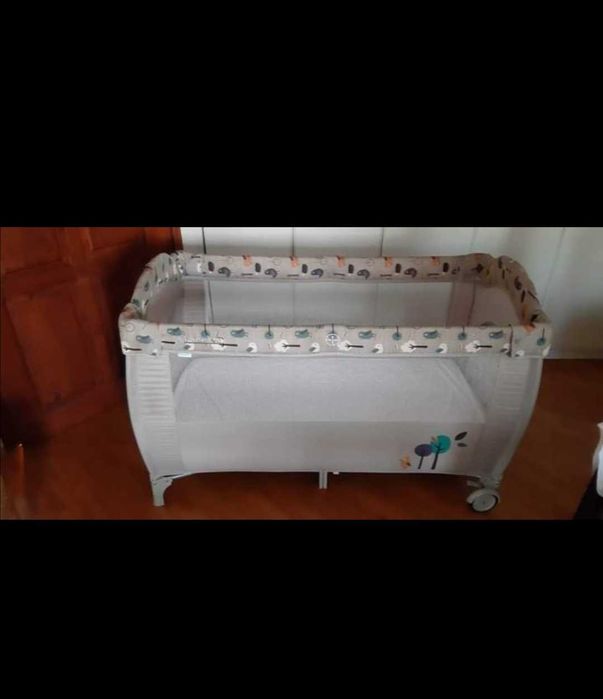 Сгъваема кошара CHIPOLINO BELLA с матрак 120х60 см към нея