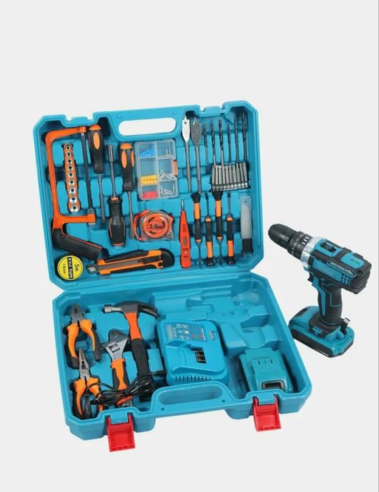 Ударный шуруповерт с набором из 54 инструментов