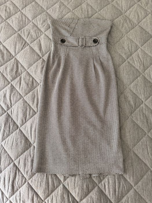 Rochie bandeau/ strapless Mango size S