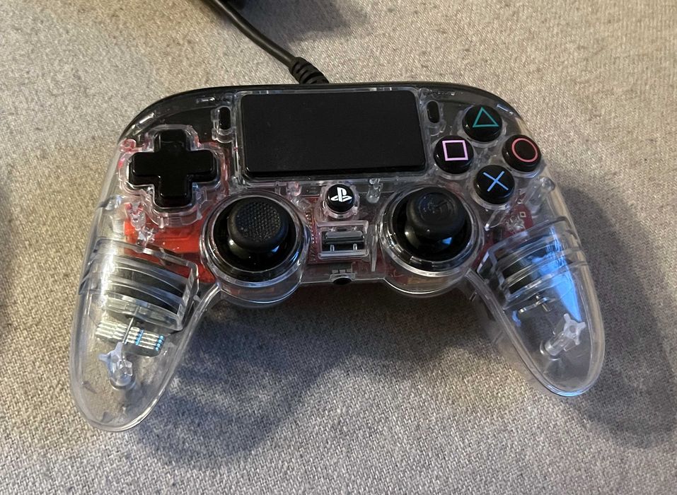 Set 2 Controllere Nacon Compact PS4 Transparent USB Originale