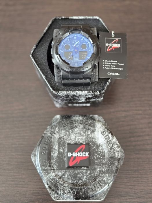 Casio G-Shock GA-100BP-1AER - Ediție Specială Blue Pattern