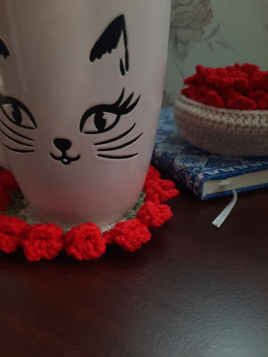 Set suporturi pentru cană croșetate manual