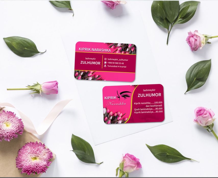 Vizitka chiqarish, online buyurtma qabul qilamiz