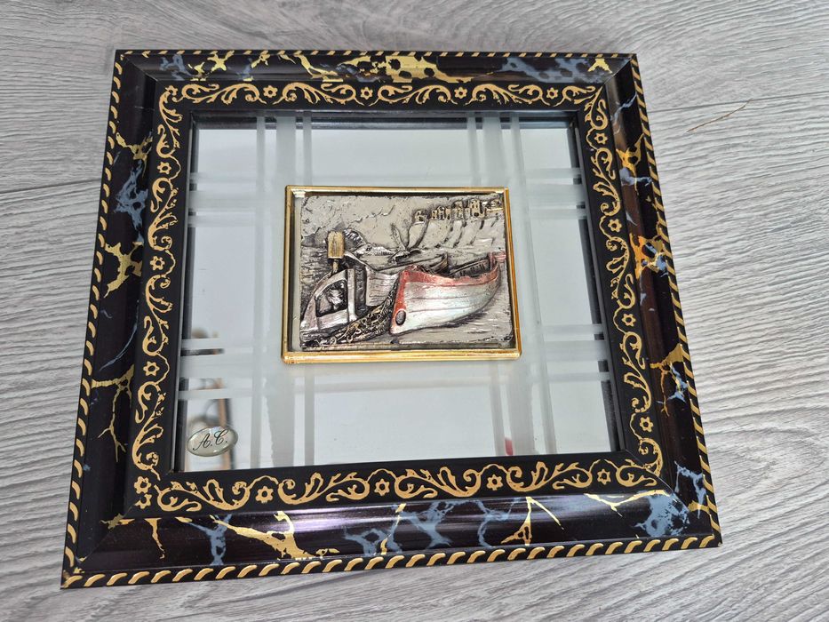 Tablou vintage basorelief Argint 925 - Creazioni Artistiche, Made in Italy