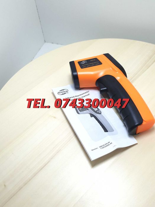 Termometru Ir Ir Digital Laser -50 / +360 Grade Pentru Masurarea Temperaturii Fara Contact In Domeniul Indicat Cu Specificatii Conform Titlului