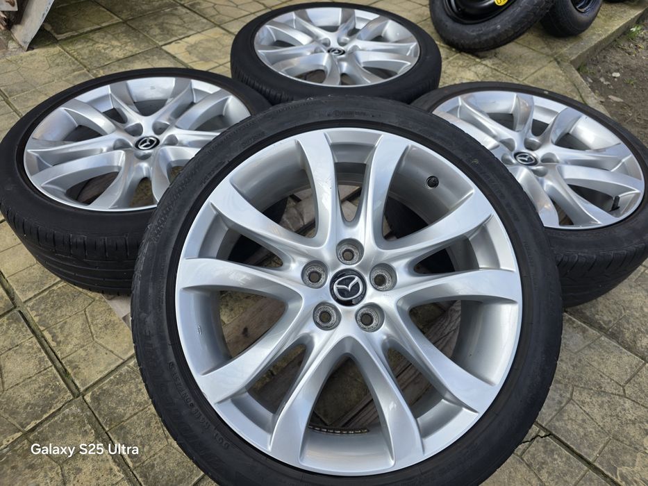 Лети джанти 19ки 5х114.3 Mazda + летни гуми 225/45/19 Bridgestone