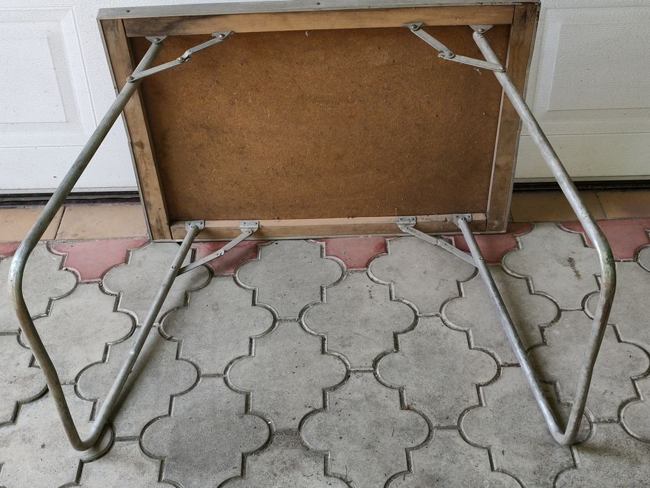 masa plianta aluminiu 75x56x62cm-pescuit,camping,grătar,picnic-anii 80