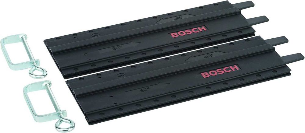 Sină de ghidare din 2 bucati / 350 mm / Plastic cu cleme cu surub pentru ferastrau circular PKS 55 A, PKS 66A, PKS 66 AF