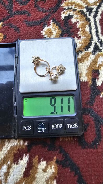 енги тилла комплект Туркманбоши 585проба