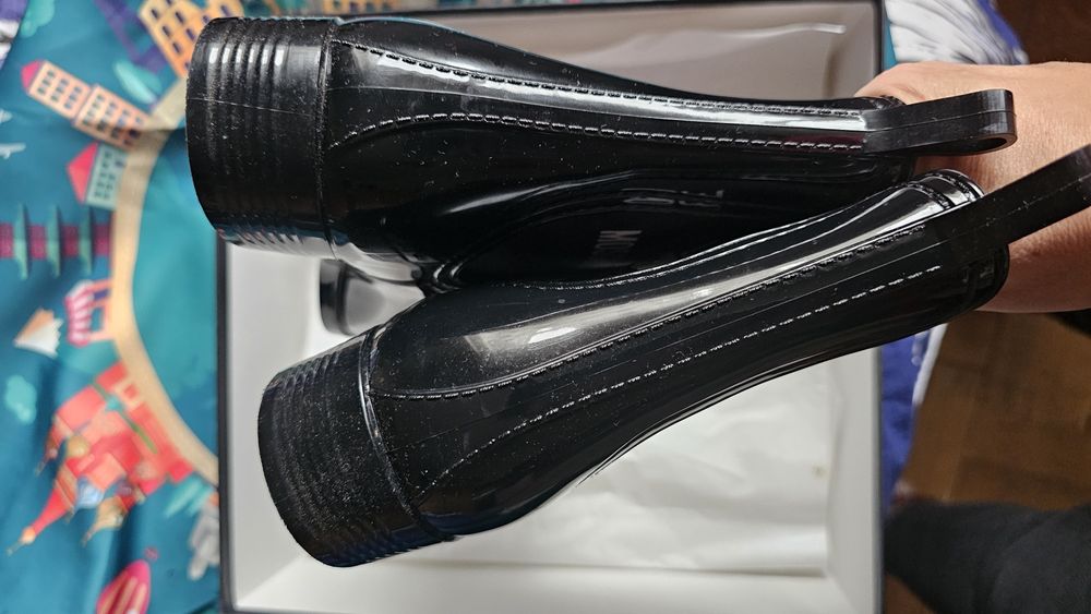 Ghete de ploaie negre Love Moschino, 39