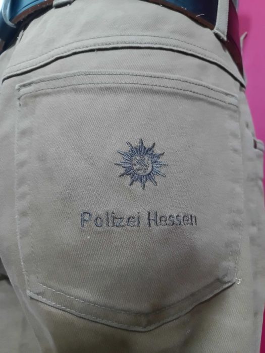Pantaloni moto POLIZEI HESSEN ,blugi maron măsură 48 M