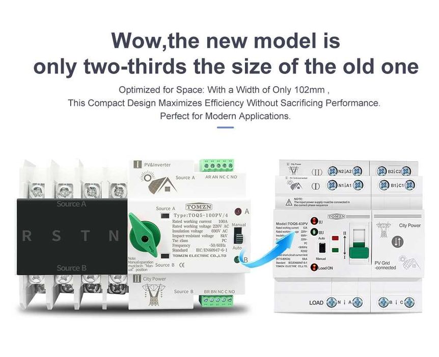 Трифазен Ум шалтер за фотоволтаични системи TOQ6