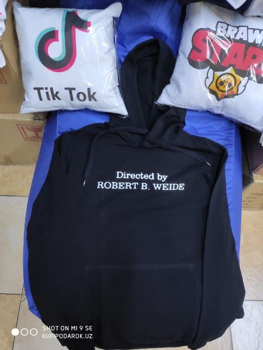 Худи хорошего качества черного цвета - размеры от XS до ХХЛ