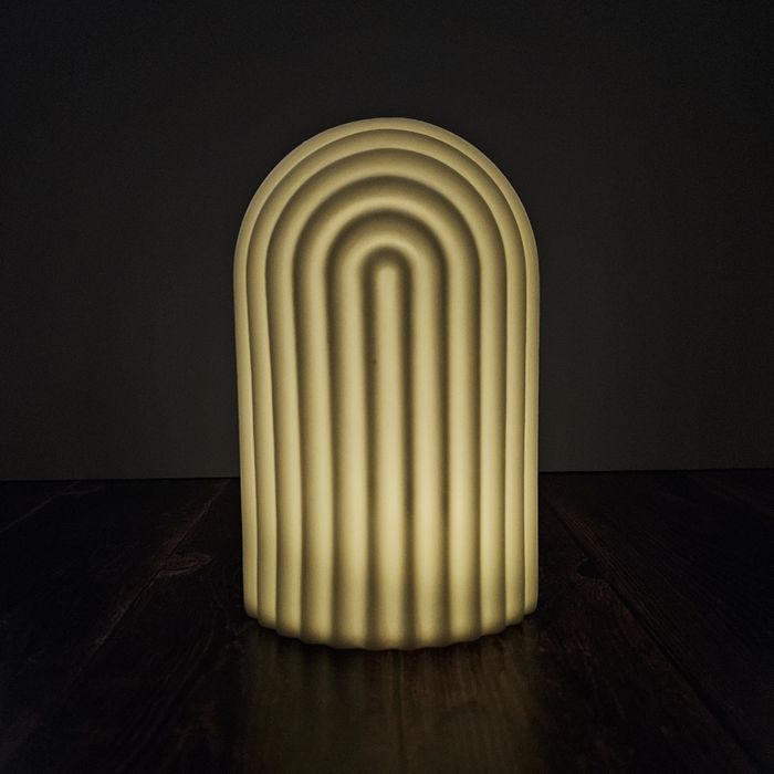 Лампа във формата на дъга, скандинавски стил, с батерия, бяла, jysk