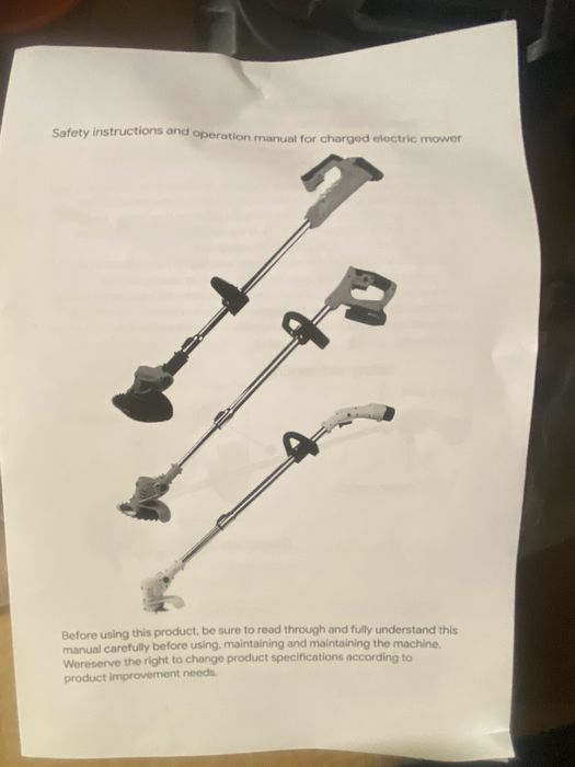 Motocoasa cu acumulator 48v pentru gazon cu incarcare rapida