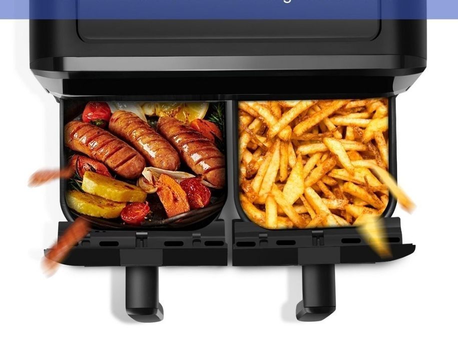 Friteuza dubla cu aer cald Oyajia Airflayer dual zone 2600W