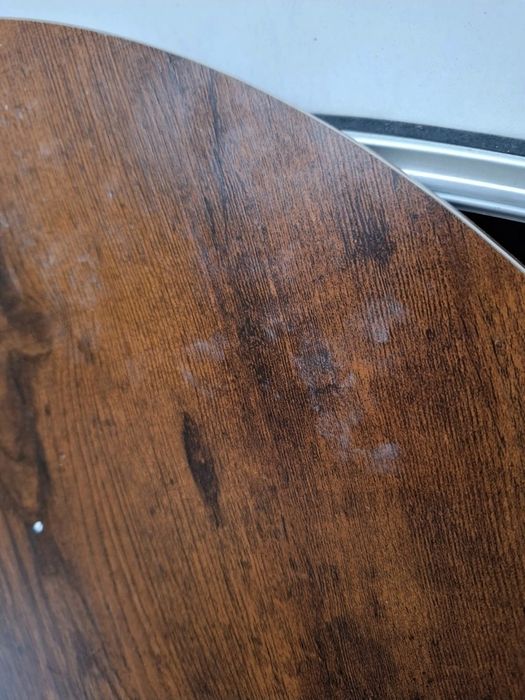 Set 2 masute de cafea,cadru metalic,blat din lemn,culoare maro vintage